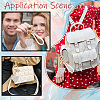 2Pcs 2 Styles PU Leather and Alloy Rhinestone Braided Keychain & Pendant Decorations KEYC-CN0001-11D-4
