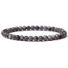 4mm Round Natural Labradorite Beads Bracelet for Men KG3069-10-1