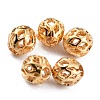 Long-Lasting Hollowed Plated Brass Beads KK-O133-003C-G-1