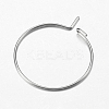 316 Surgical Stainless Steel Hoop Earrings Findings LS-STAS-I097-050E-3
