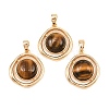 Natural Tiger Eye Pendants KK-H538-22B-G-1