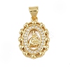 Brass Micro Pave Cubic Zirconia Pendants KK-P323-11C-G01-1