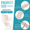 2Rolls Polyester Hot-fix Rhinestone Raw Edges Ribbon OCOR-TA0003-95F-4