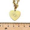304 Stainless Steel Heart Pendant Rolo Chain Necklaces for Women LS-NJEW-Q028-06G-3