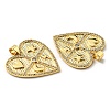 Brass with Cubic Zirconia Pendants KK-K341-01G-01-3