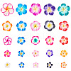 50Pcs 5 Styles Handmade Polymer Clay 3D Flower Plumeria Beads CLAY-TA0001-68-2