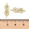 Natural Shell Infinity Links Connector Charms KK-A282-03A-G-3