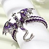 Pterosaur Alloy Enamel & Rhinestones Link Bracelets BJEW-A165-01A-3