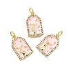 Brass Micro Pave Cubic Zirconia Pendants KK-S523-04G-1