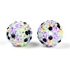 Easter Theme Round Resin Rhinestone Beads OACR-T028-66C-2