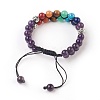 Chakra Natural Amethyst Braided Bead Bracelets BJEW-O164-A03-1