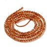 Electroplate Transparent Glass Beads Strands GLAA-H021-01A-FR02-5