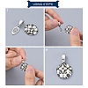 Tibetan Style Alloy Glue-on Flat Pad Bails X-TIBEP-AB3348Y-S-6