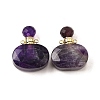 Natural Amethyst Perfume Bottle Pendants G-L623-07G-05-1