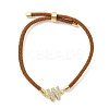 Adjustable Nylon Cord Bracelets X-BJEW-C096-01G-23-4