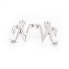 Silver Color Plated Alloy Letter Pendants PALLOY-J718-01S-N-1