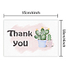 SUPERDANT Rectangle with Mixed Plant Pattern Thank You Theme Cards DIY-SD0001-07-2