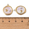 304 Stainless Steel Enamel Pendants STAS-I371-04G-02-2