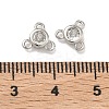 Brass Micro Pave Cubic Zirconia Flat Round Chandelier Component Links KK-B170-05P-03-3