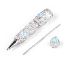 Fishtail Resin & Polymer Clay Pave Rhinestone Ball-Point Pen AJEW-T013-05F-3