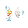 Alloy Enamel Pendants PALLOY-TAC0009-25P-A-6