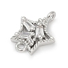 Brass Clear Cubic Zirconia Connector Charms LS-KK-Z094-03P-02-2