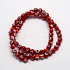Handmade Evil Eye Lampwork Round Bead Strands LAMP-L055-6mm-10-2