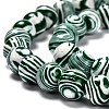 Synthetic Malachite Beads Strands G-I199-32-10mm-F-2