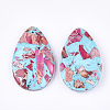 Assembled Synthetic Imperial Jasper and Turquoise Pendants G-S329-077B-2