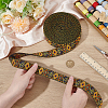 Rhombus Pattern Ethnic Style Polyester Ribbons OCOR-BC0009-21B-3