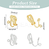 40Pcs 2 Colors Brass Clip-on Earring Findings KK-PH0010-11-2