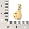304 Stainless Steel Heart Pendants with Rhinestone STAS-Z103-01G-04-3