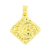 Brass Micro Pave Clear Cubic Zirconia Pendants KK-P263-04A-G-1