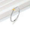 925 Sterling Silver Micro Pave Clear Cubic Zirconia Finger Rings FS-WG81B24-07-1