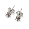 316 Surgical Stainless Steel Stud Earring Findings STAS-Z118-03P-04-1
