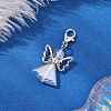 Angel Glass Pendant Decorations HJEW-JM02783-1