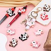 10Pcs 5 Colors Cow Silicone Focal Beads SIL-SC0001-59-4