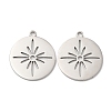 Non-Tarnish 304 Stainless Steel Pendants STAS-L020-002P-1