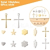 60Pcs 10 Styles 304 Stainless Steel Pendants STAS-FS0001-78-5