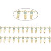 3.28 Feet Handmade Glass Beaded Chains X-CHC-I029-09N-2