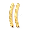 Brass Curved Tube Beads KK-B120-01F-G-1