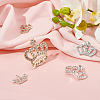 10Pcs 5 Style Alloy Rhinestone Cabochons ALRI-SC0001-18-4