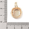 Brass Micro Pave Cubic Zirconia Pendants KK-S388-15G-3