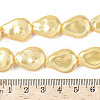 Electroplate Opaque Glass Imitation Pearl Strands EGLA-D302-02E-4