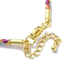 Polyester Cord Braided Bracelet Makings MAK-Z003-01G-25-3