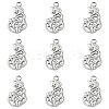 10Pcs 201 Stainless Steel Pendants STAS-CJ0002-34-1