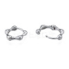 Non-Tarnish 316 Surgical Stainless Steel Bamboo Stick Hoop Earrings for Men Women EJEW-N052-06-3