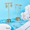 12Pcs 2 Color Brass Pave Clear Cubic Zirconia Flower Stud Earring Findings DIY-CN0002-80-4