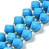 Dyed Natural Howlite Beads Strands G-G023-B01-01A-1