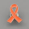 Awareness Ribbon Zinc Alloy Enamel Pins JEWB-WH0021-62F-1